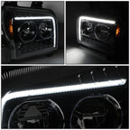 LED DRL Sequential Turn Signal Headlights for Kenworth W990 (2019–2022)