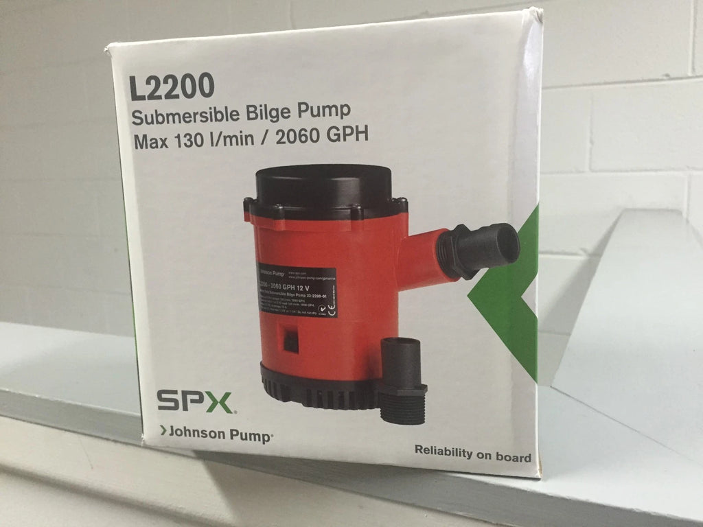 SPX Johnson Submersible Bilge Pump L2200 2200gph 12V (32-2200-01, BLA 131818)