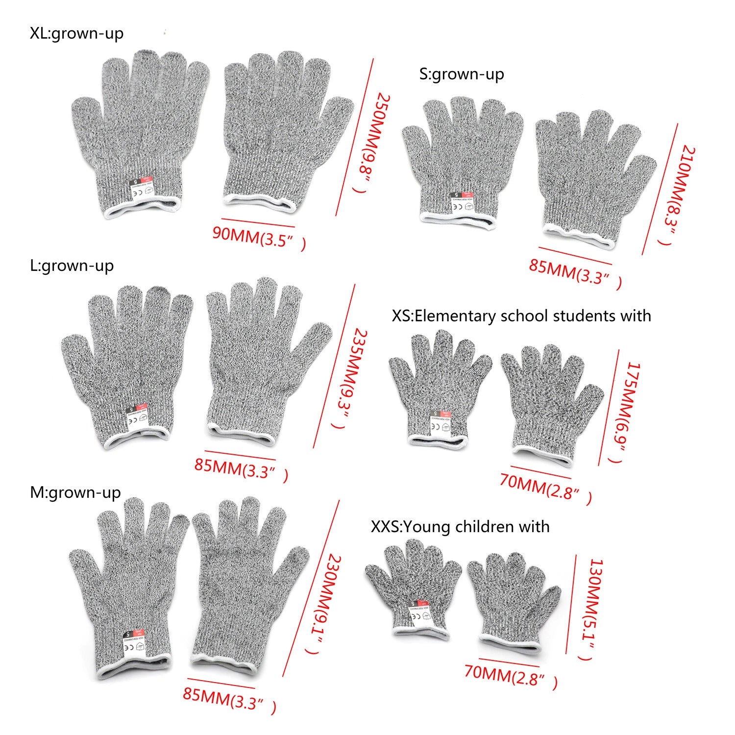 Cut Resistant Gloves for Food Prep (Level 5 Protection)