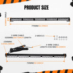 LED 30" Rear Chase Light Bar w/ Reverse for Polaris RZR XP 1000 (2014–2023)
