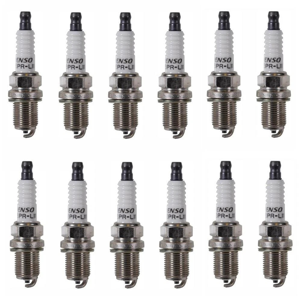 Set of 12 Denso U-Groove Spark Plugs Gap 0.044 for Mercedes V6 V12