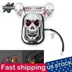 Chrome Motorcycle Skull Turn Signal Tail Light for Touring (Fit 2014–2023)