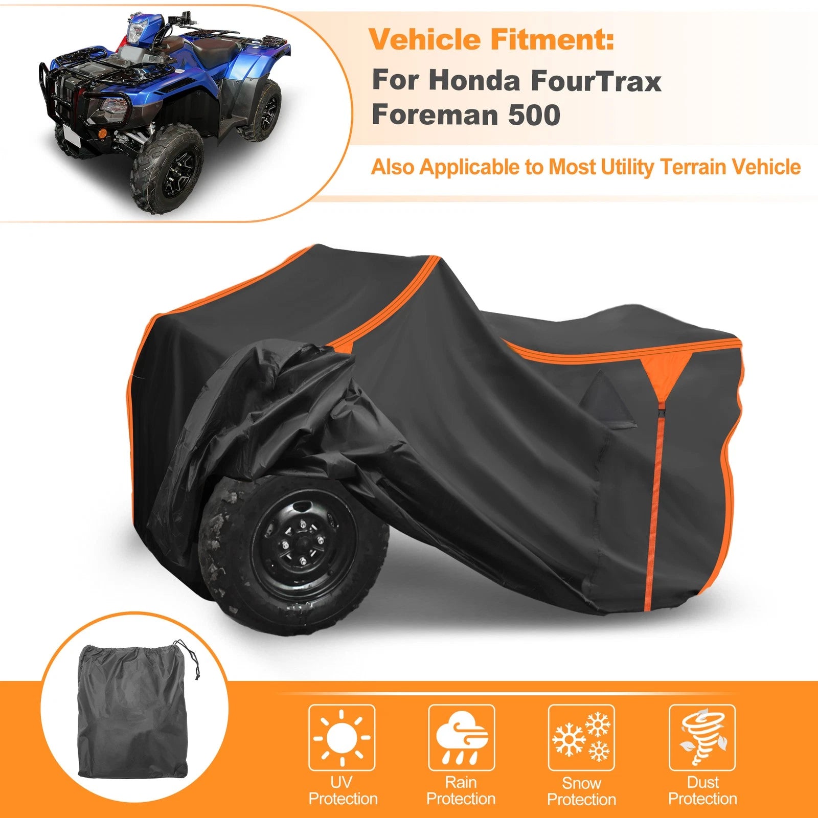 Waterproof Oxford ATV Cover for Honda FourTrax Foreman 500 (2005–2023)