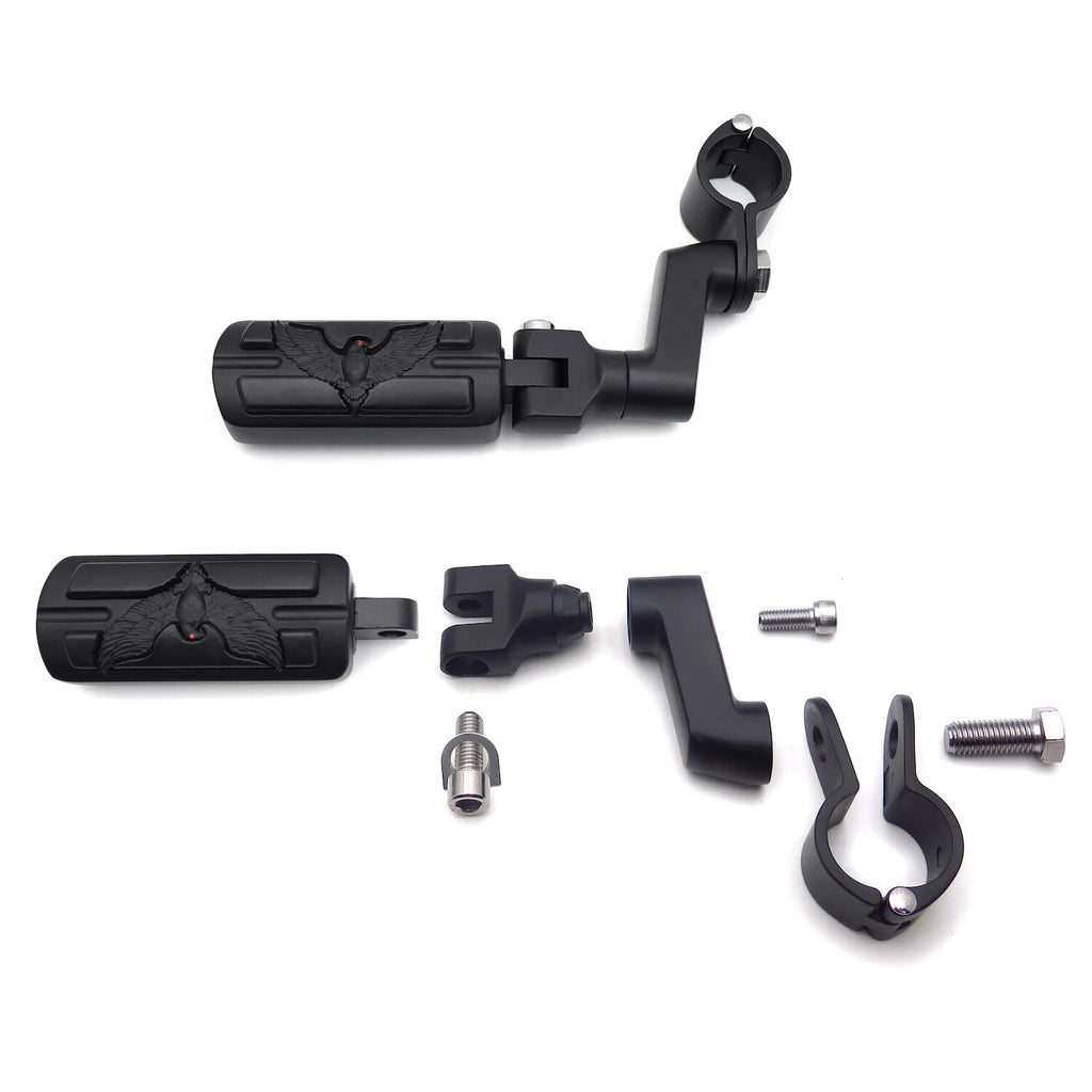 1.25" Foot Peg Clamps for Harley Sportster Touring (Black)