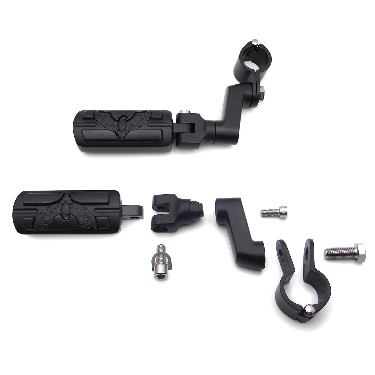 1.25" Foot Peg Clamps for Harley Sportster Touring (Black)
