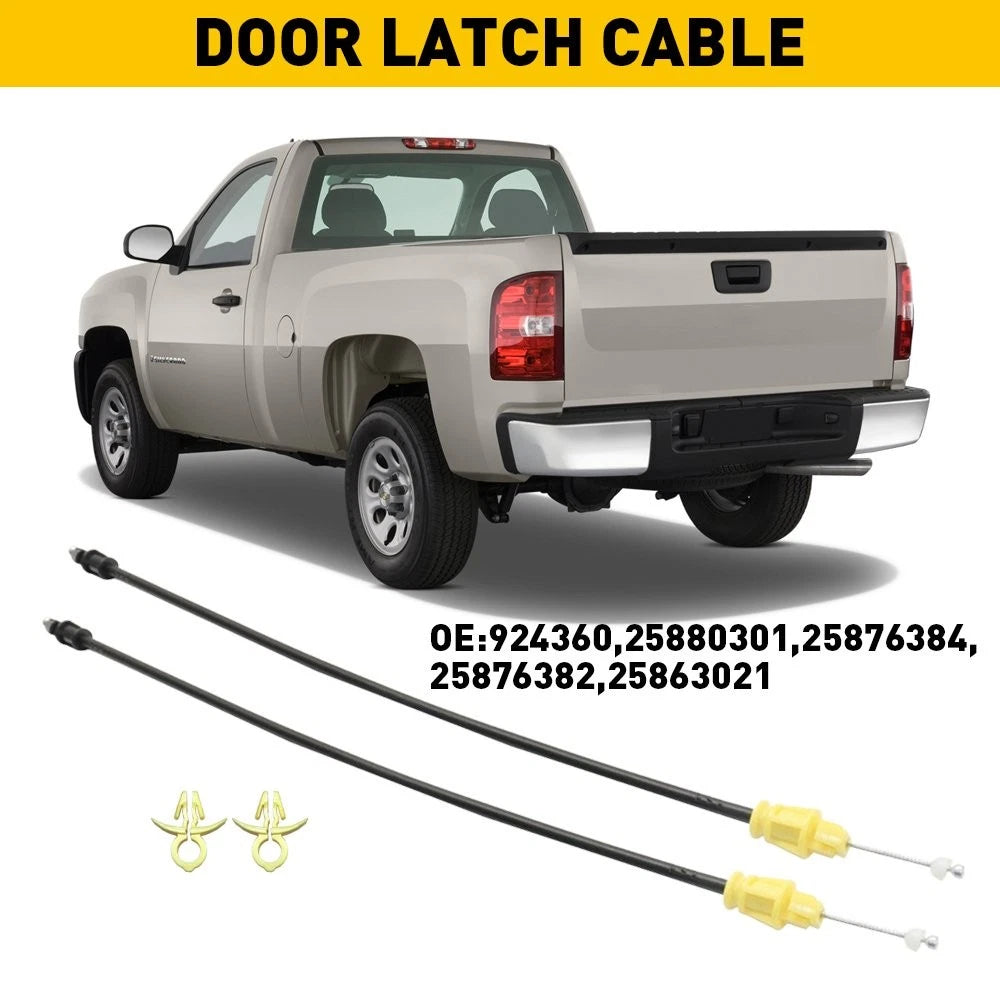 2X Front Right Left Side Door Latch Cables for Chevrolet Silverado 1500 (2007–2013)