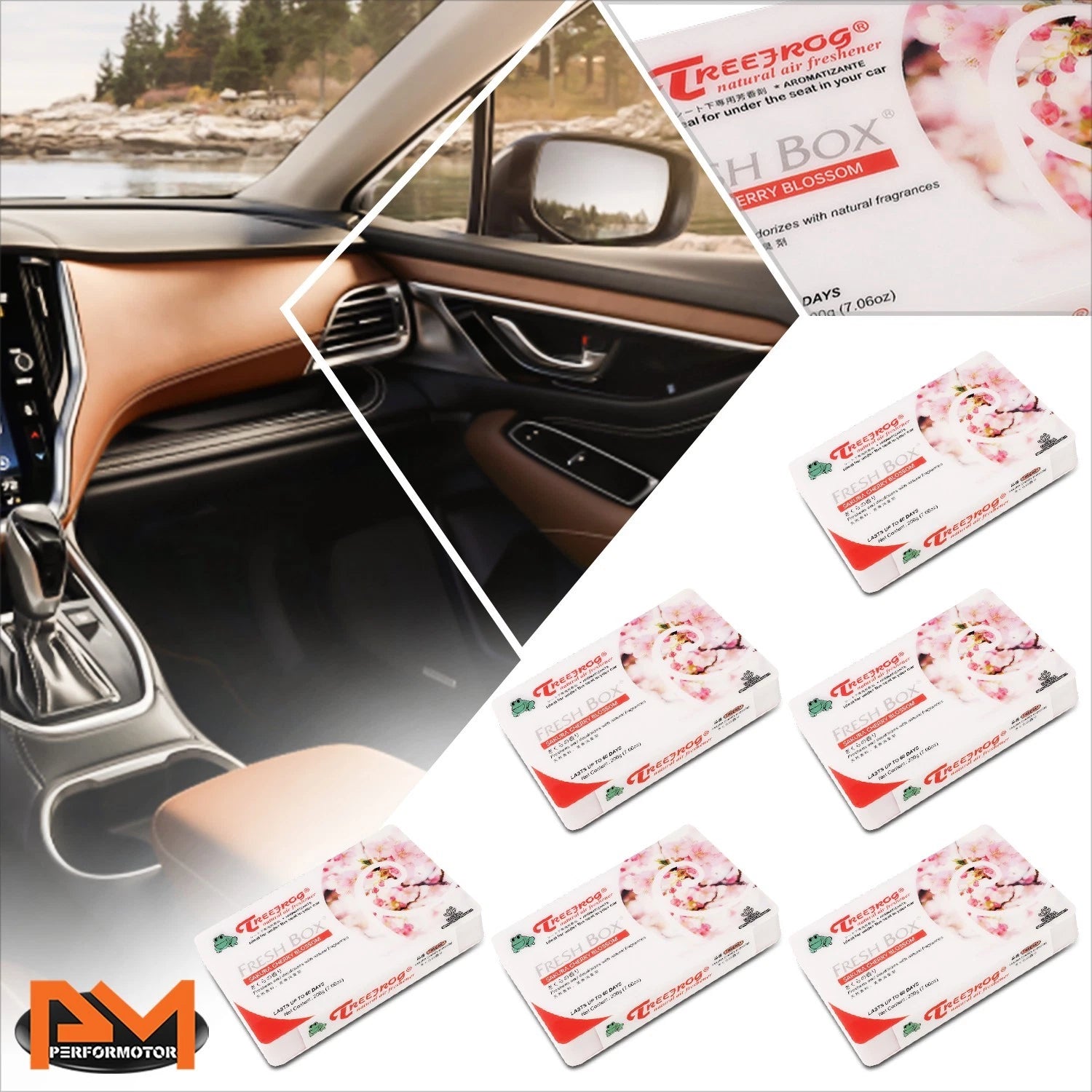 6x Treefrog Sakura Cherry Blossom Deodorizer Air Freshener 200g