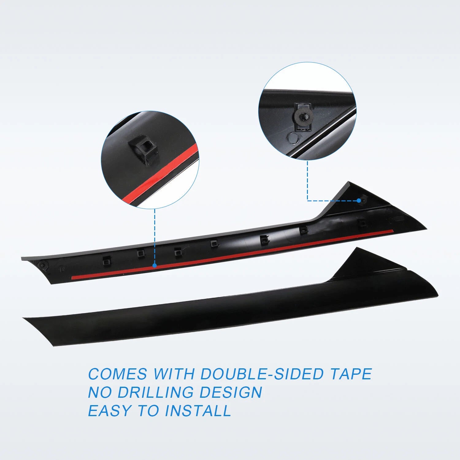 Set of 2 Windshield Outer Trim Molding for Ford Explorer (2011-2019)