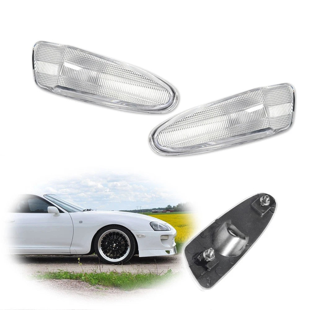 Clear Plastic Lens Front Side Marker Lights for Toyota Celica (2000–2005)