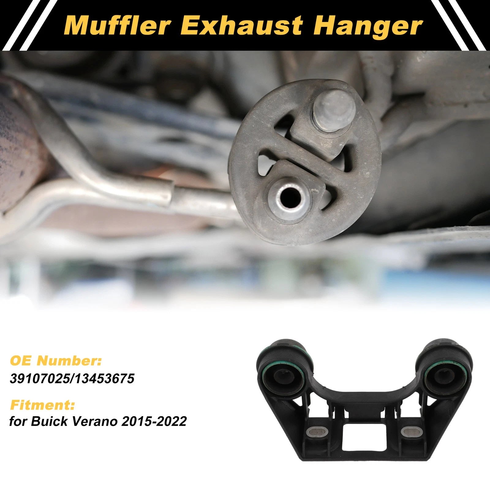 Muffler Exhaust Hanger for Buick Verano (2015–2022) 39107025 Metal Black