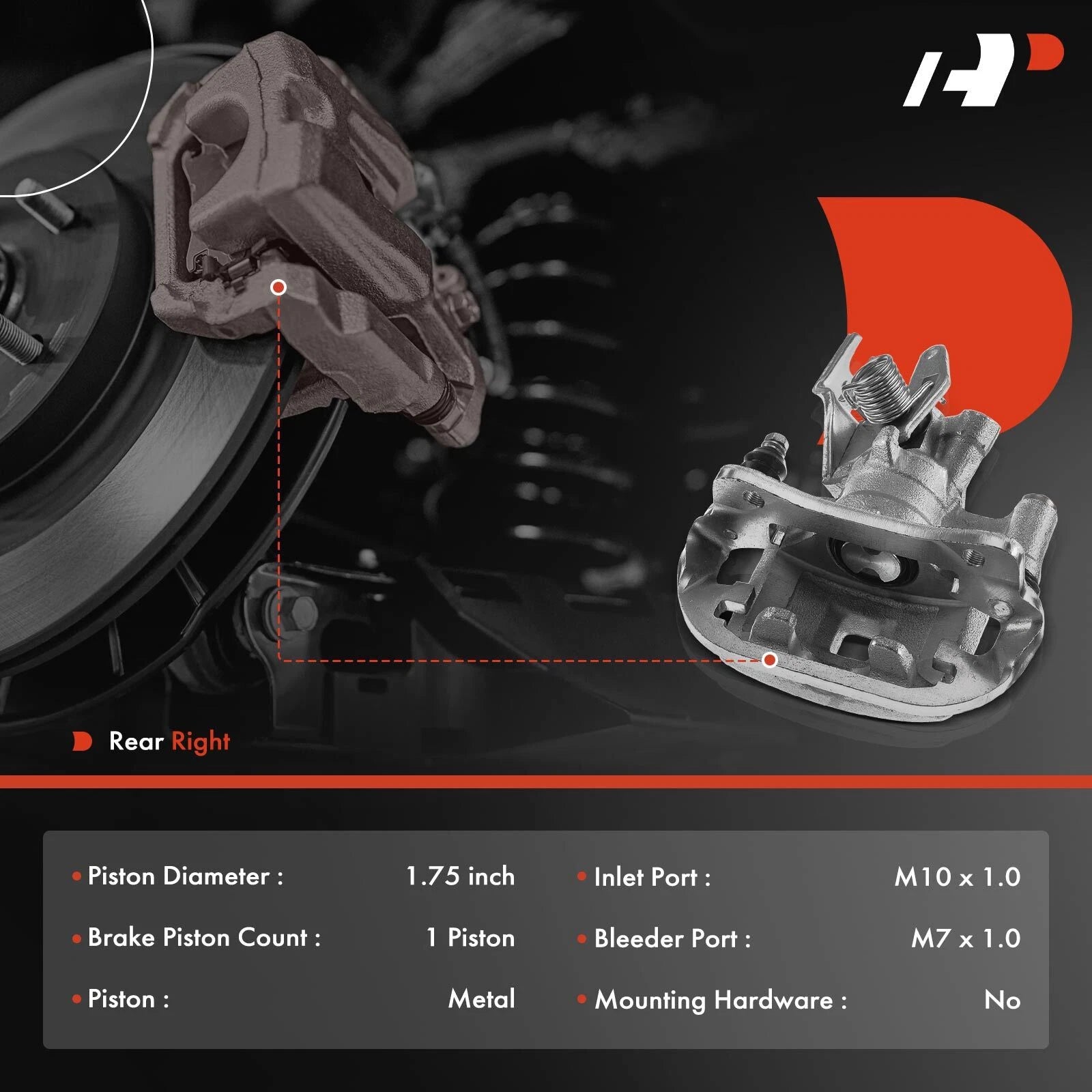 Rear Right Brake Caliper with Bracket for Toyota MR2 Spyder (2000-2002)