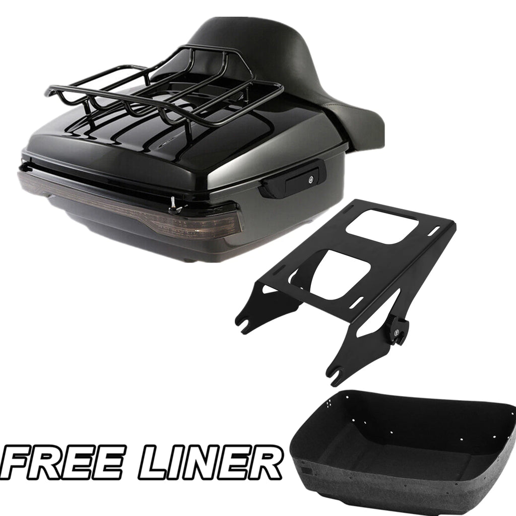 LED Backrest Pad Mount Rack for Harley Touring (2014–2023)