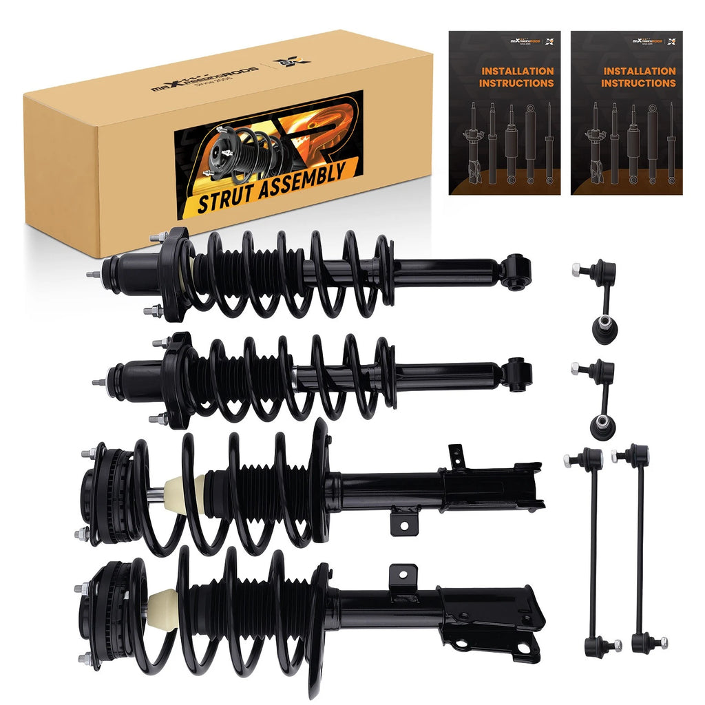 8x Struts with Spring & Sway Bar Links for Chrysler Sebring (2007–2010)