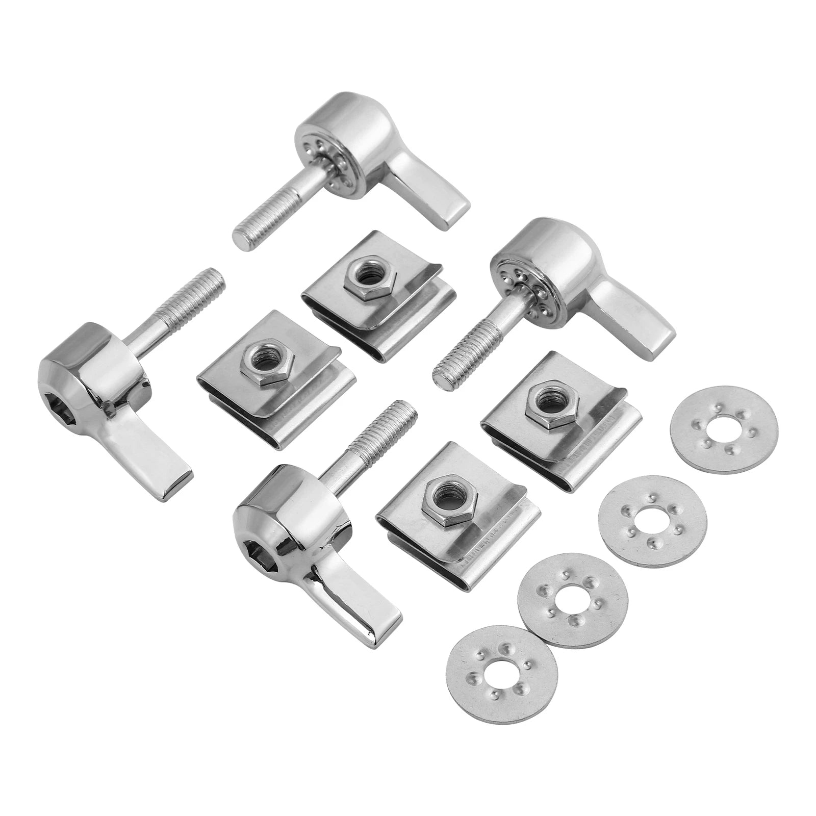 Chrome Hard Saddlebag Lock Mounting Screw Kit for Harley Street Glide (1993–2024)