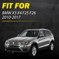 3Pc Black Interior Door Handle Cover Trim for BMW X3 X4 (2010–2017)