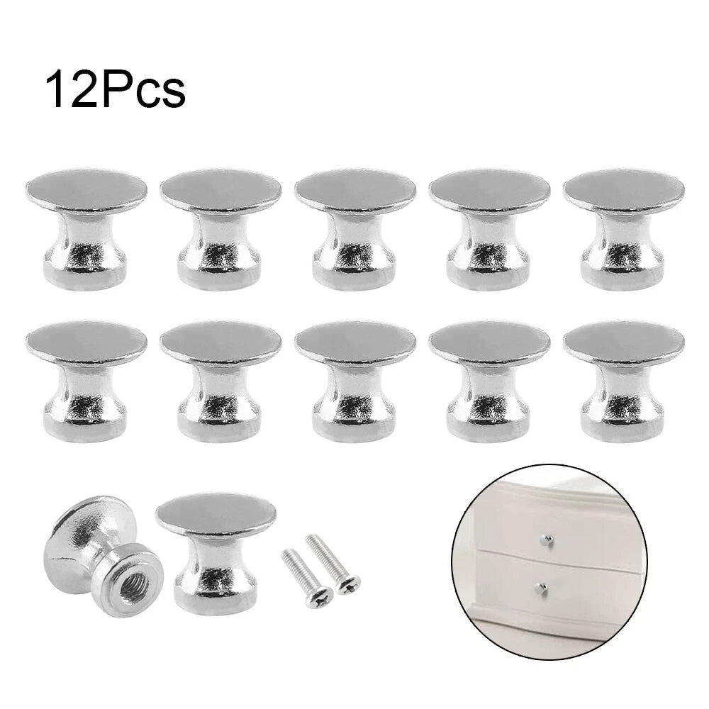 12X Silver Zinc Alloy Drawer Cabinet Pull Handles for Furniture