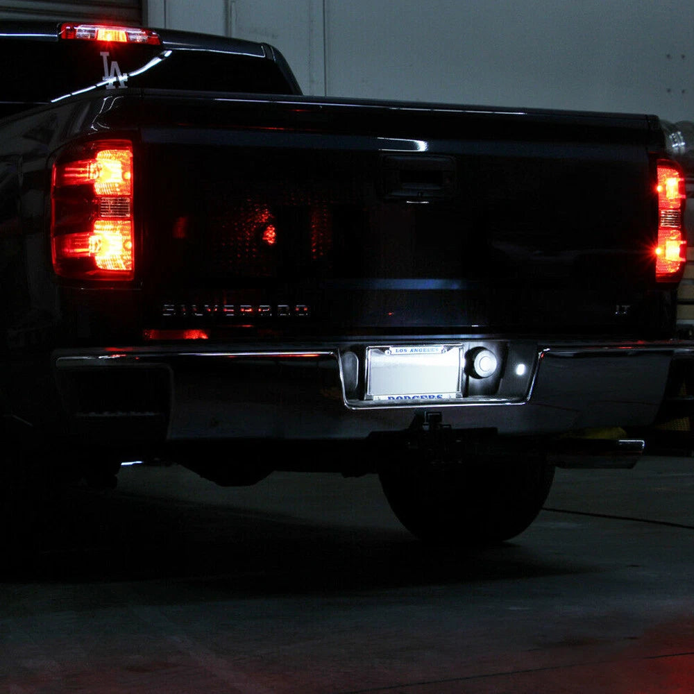 Full White LED License Plate Light Kit for Chevy Silverado GMC Sierra (2014–2023)