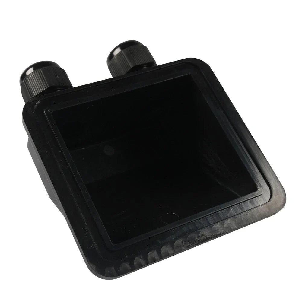 Black Double Wire Cable Entry Gland Box for Solar Panel RV Caravan