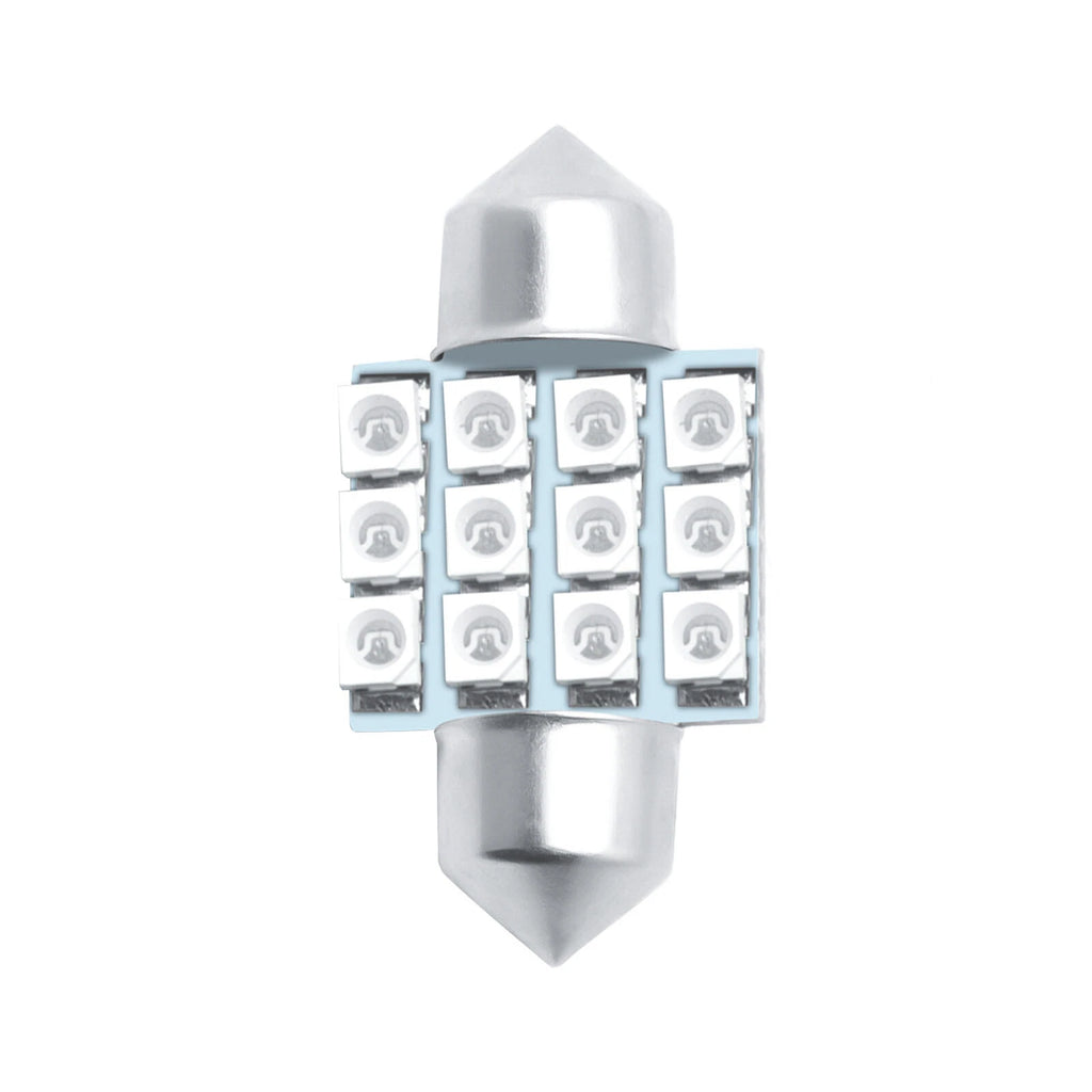 Ultra Blue 12-SMD LED Bulbs for Interior Map Dome Lights (DE3175-DE3022)