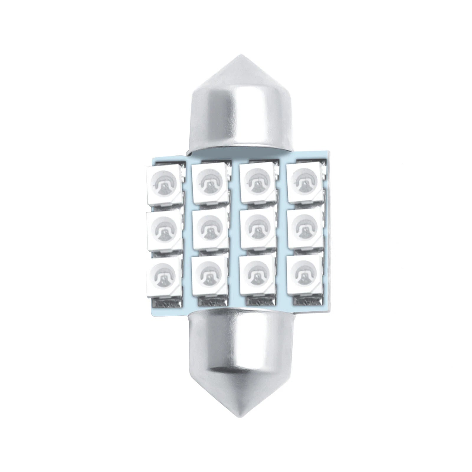 Ultra Blue 12-SMD LED Bulbs for Interior Map Dome Lights (DE3175-DE3022)
