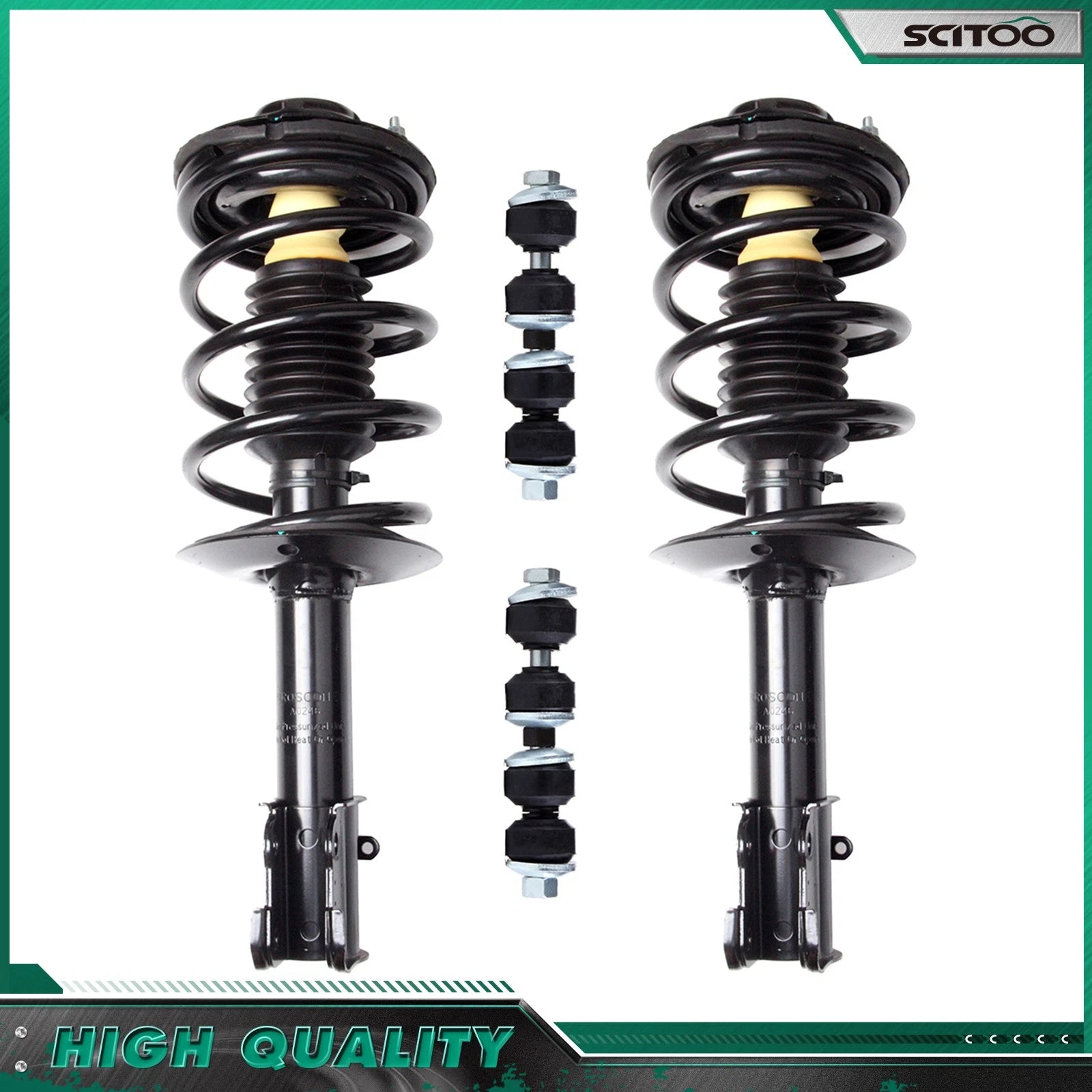 Front Complete Struts w/ Springs & Sway Bar Kit for Chrysler PT Cruiser (2001–2010)