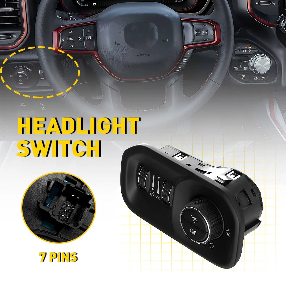 Headlight Lamp Switch for Ram 1500 2500 3500 (2019–2024)