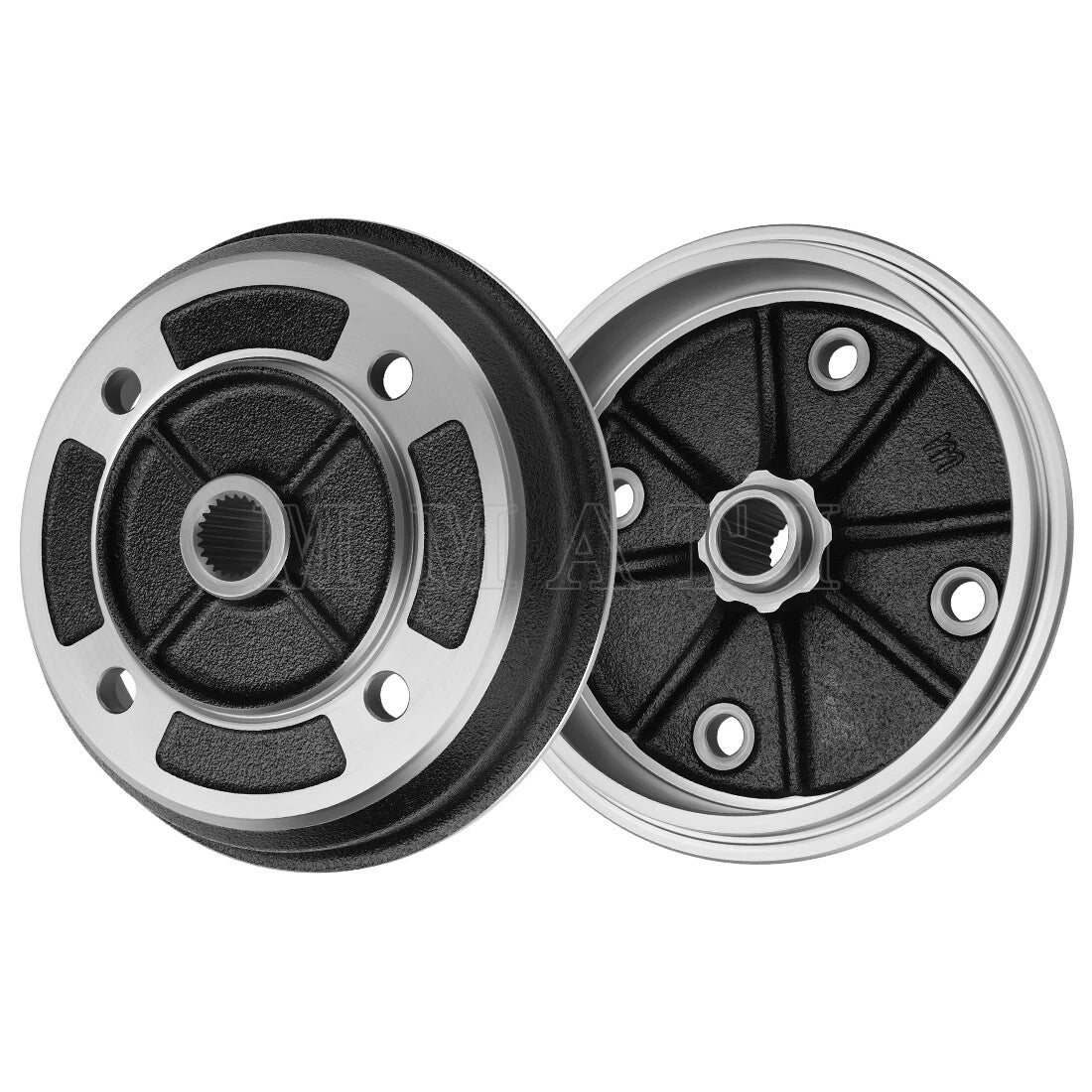 2X Front Wheel Brake Drums for Kawasaki Mule 2510 KAF620A 4x4 (1993–2000)