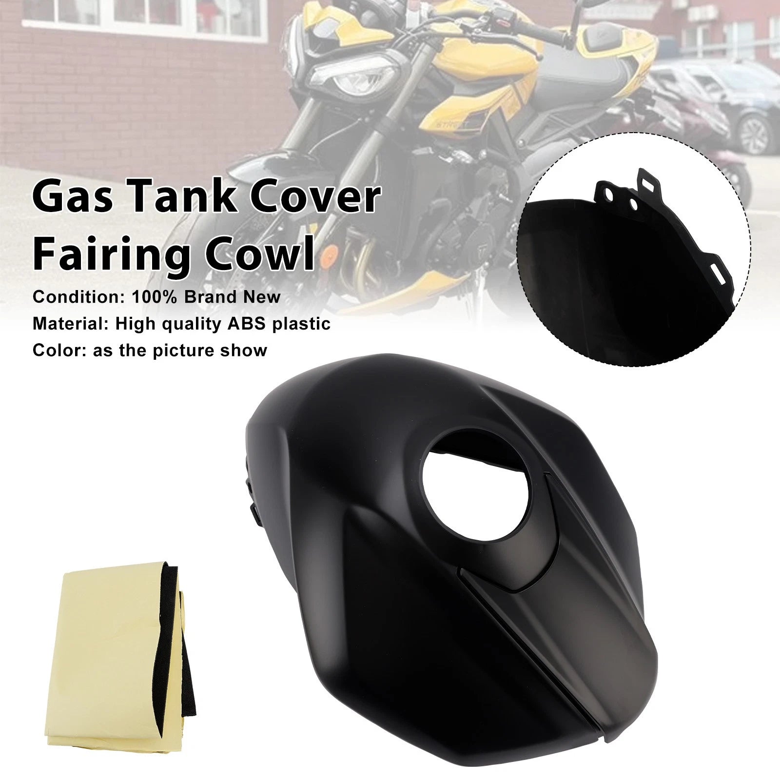 Gas Tank Cover Trim for Triumph Street Triple 765 R/RS (2023–2025) Matte Black