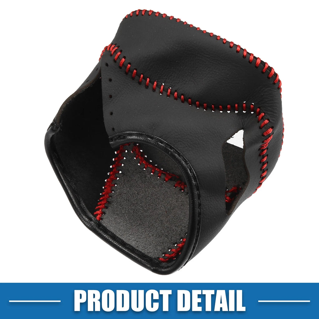 Gear Shifting Knob Cover for Nissan Rogue (2021–2023) PU Leather Black Red