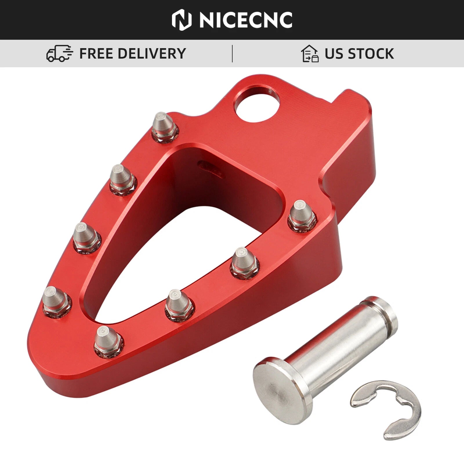 CNC Enlarged Brake Foot Pedal Lever Step Tip Plate for Honda XR650L (1993–2025)