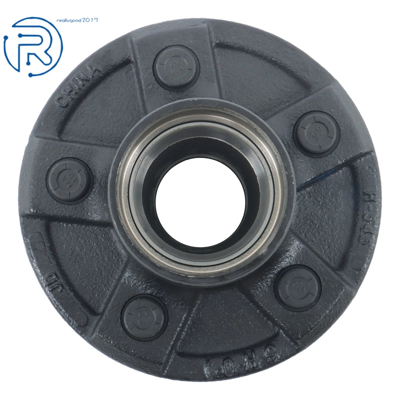 Set of 4 Trailer Hub Kit for 5 on 4.5" Spindle with Bearings