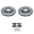 Front Rotors & Akebono ProACT Ceramic Brake Pads Kit for Hyundai Sonata (2011–2014)