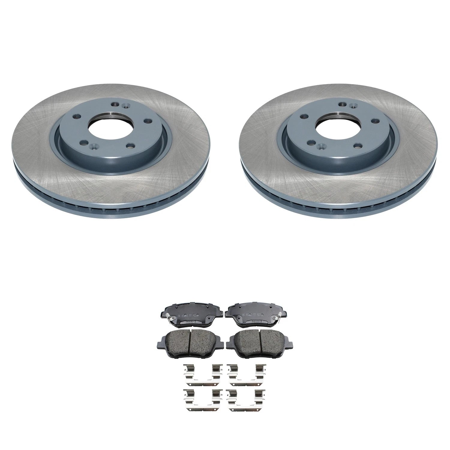 Front Rotors & Akebono ProACT Ceramic Brake Pads Kit for Hyundai Sonata (2011–2014)