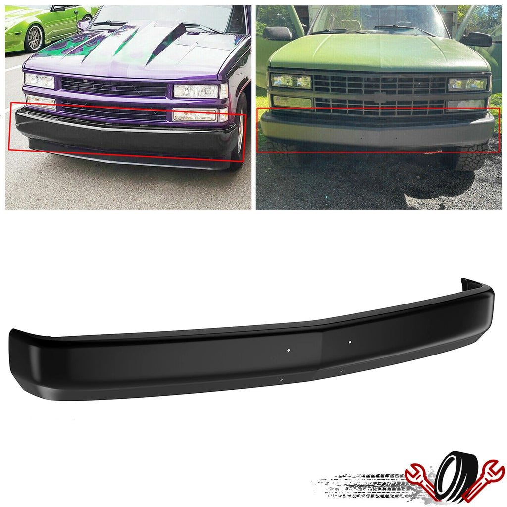 Primed Steel Front Bumper Face Bar for Silverado Sierra C1500 K1500 (1988–1998)