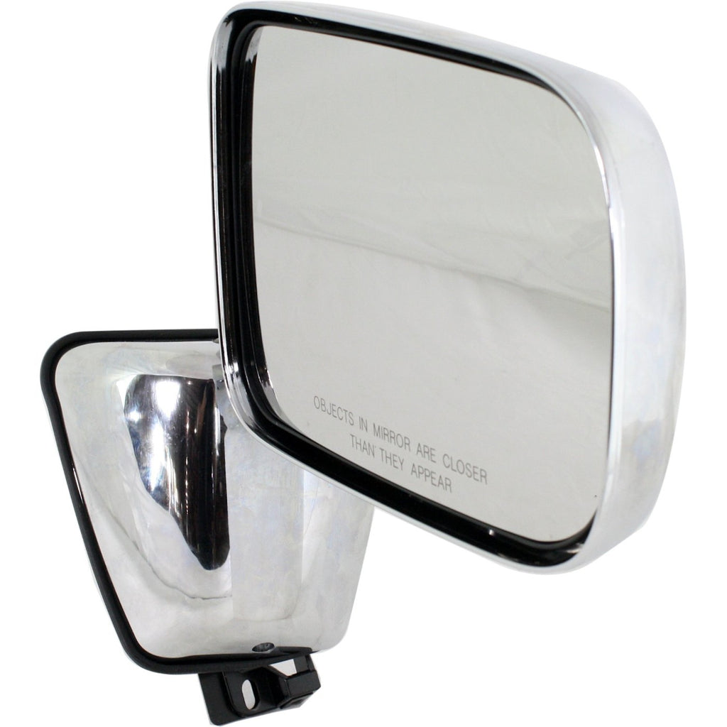 Set of 2 Chrome Manual Mirrors for Dodge D250 (1988–1993)