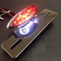 Smoke Brake Tail Light Turn Signal License Plate Holder for Cafe Racer (AT)