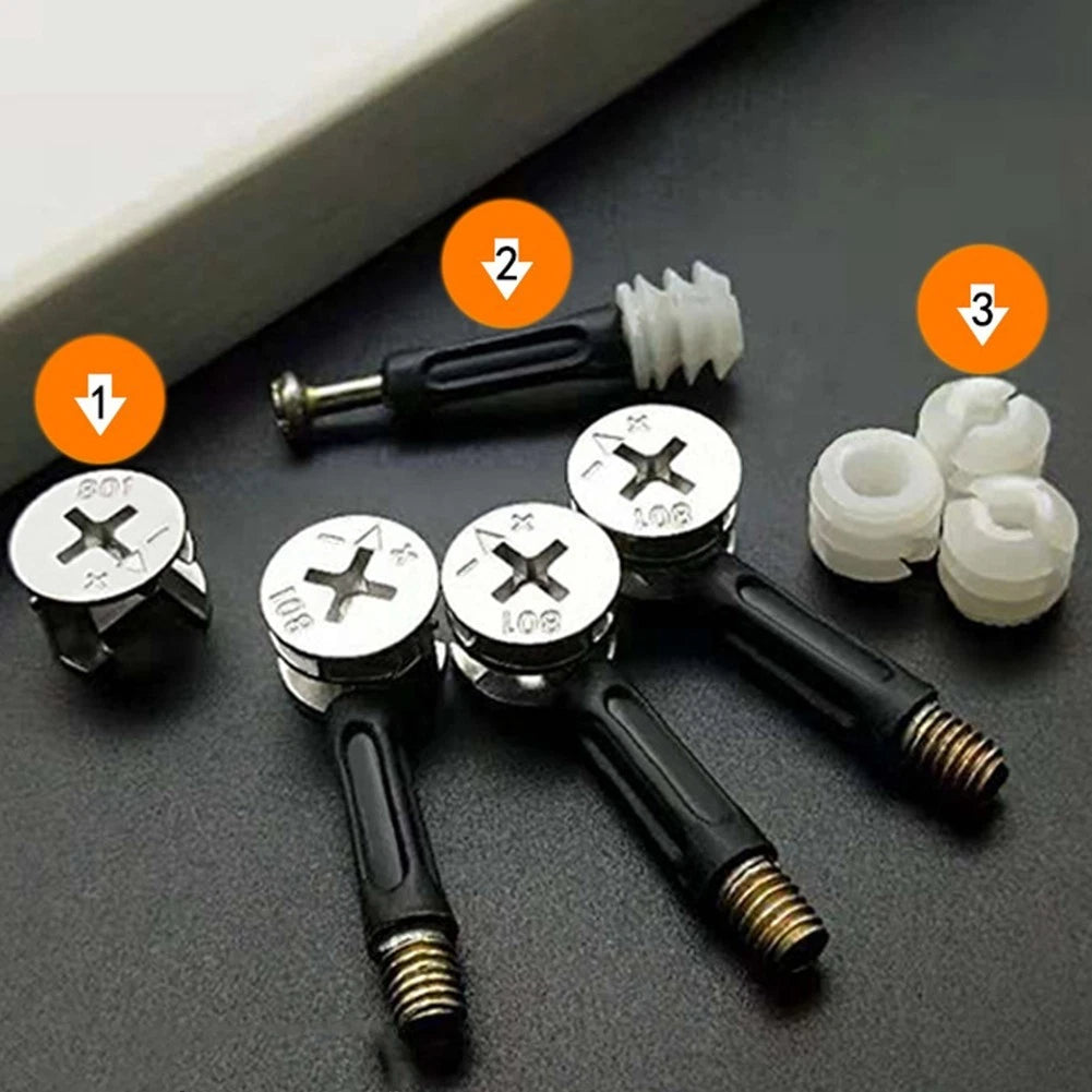 20PCS Eccentric Wheel Nut Connector Bolts for Furniture