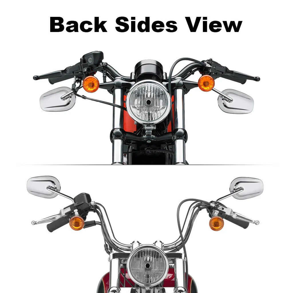 Chrome Rear View Mirrors for Harley Davidson Touring Road King Electra Glide (2009-2023)