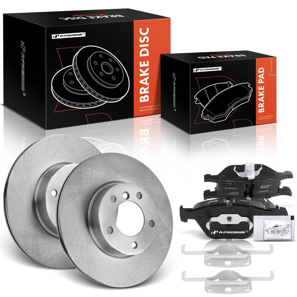 Front Disc Brake Rotors & Ceramic Pads for BMW 328i (2010–2013)