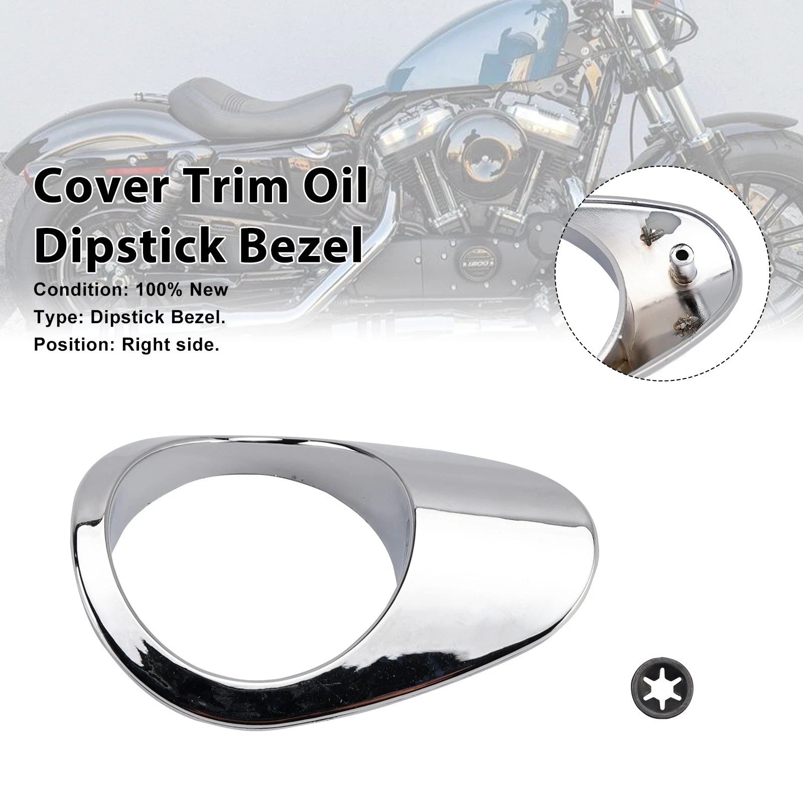 Dipstick Bezel Cover for Sportster XL883 XL1200 (2004–2022)