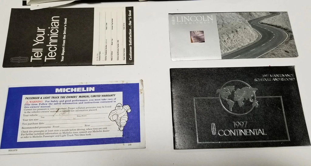 Owners Manual Set for Lincoln Continental (1997)
