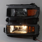 Set of 2 Tail Lights for Chevy Silverado 1500 (2019-2021) Black Halogen