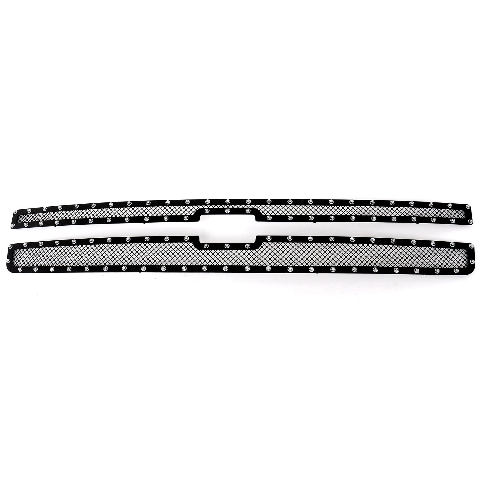Stainless Black Rivet Mesh Grille Inserts for Chevy Silverado 1500 (2007-2013)