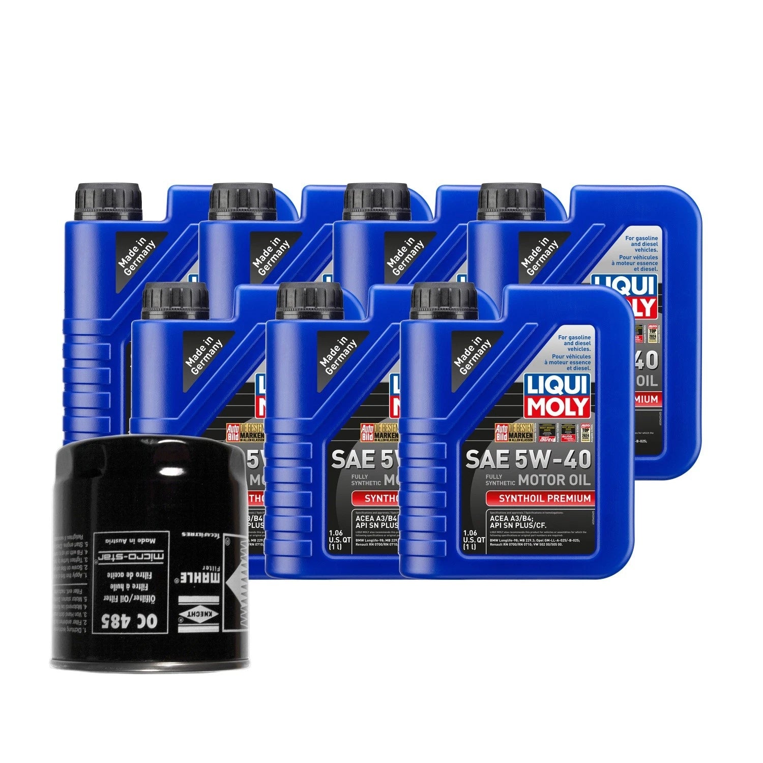 Liqui Moly Synthoil Premium SAE 5W40 Oil Change Kit for Audi 2.7/2.8L (1997–2005)