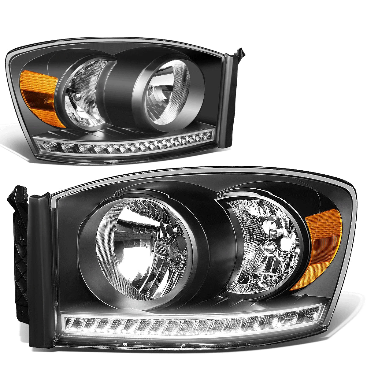 LED DRL Headlight Lamps for Dodge Ram 1500/2500/3500 (2006–2009)