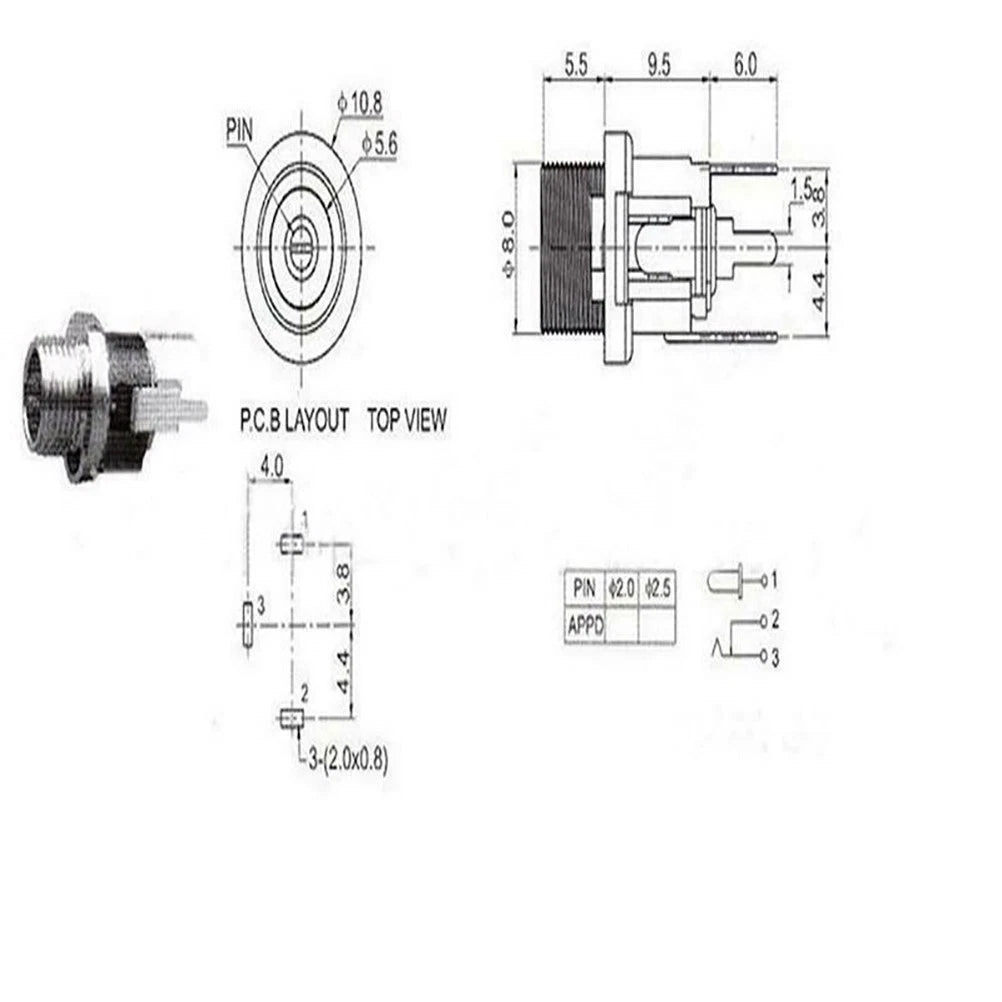 Power Supply Connector for Electrical Equipment Kits (Metal)