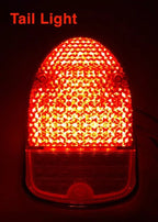 Pair LED Reverse Tail Light Assemblies for Volkswagen Beetle (1968–1970)