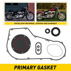 Clutch Primary Cover Gasket Seal Kit for Harley Dyna (1999–2005) & Softail (1999–2006)