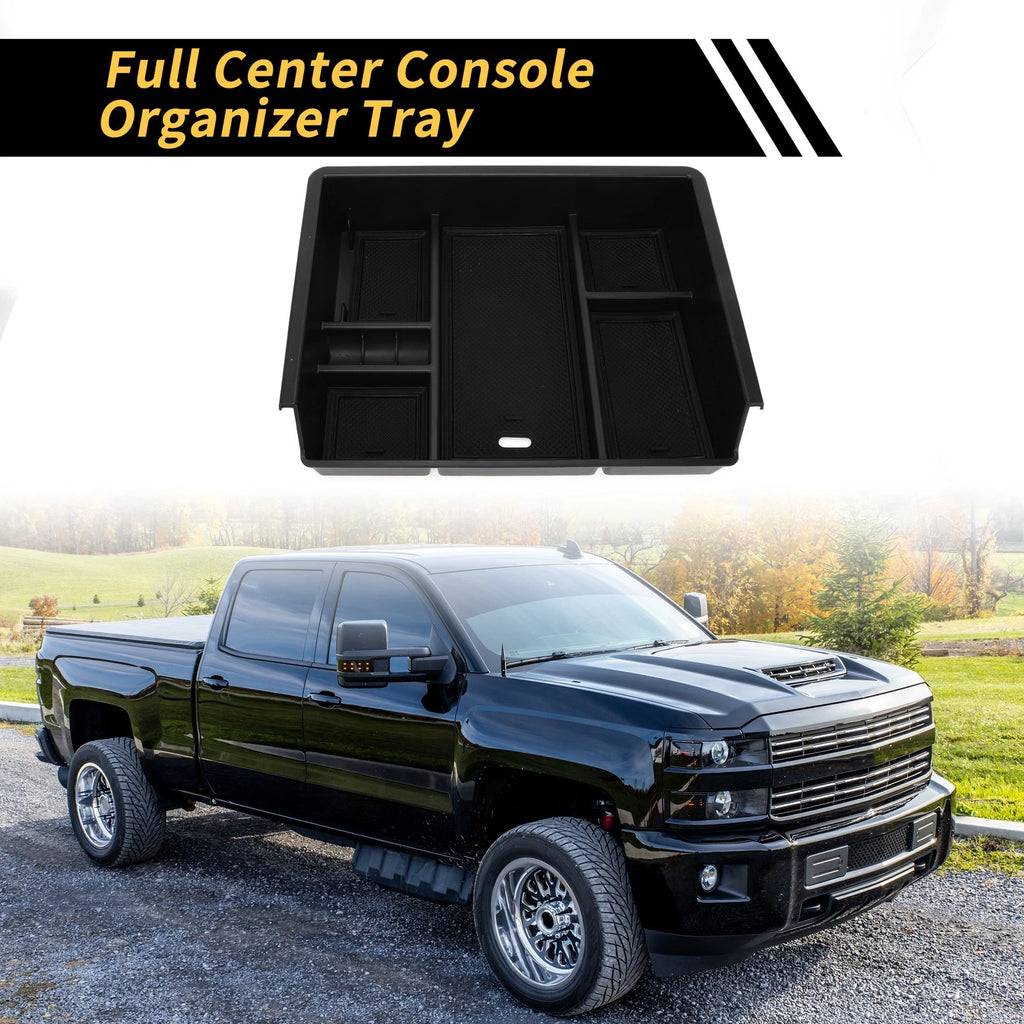 Center Console Organizer Tray for Chevy Silverado, GMC Sierra (2014–2023)
