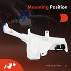 Washer Reservoir with Cap, Pump & Sensor for Kia Forte